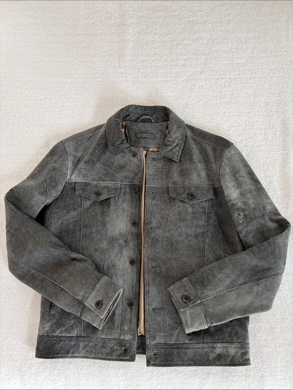 John Varvatos “Andrew” Gray Trucker Jacket